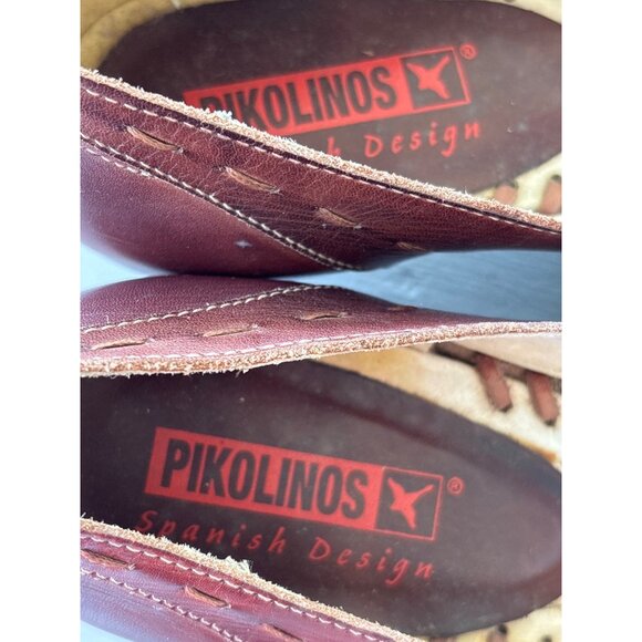 Pinkolinos Brown Cut Out Shoes Spanish Design Kitten Heel Size 39 / 8.5-9 - Picture 6 of 10